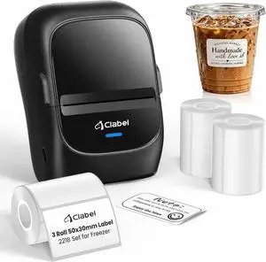 CLABEL 221B Label Printer for Small Business, for Frozen Food and Retail, with 3 Rolls Low Temperature Thermal Labels (1.97x1.18 Inch), Water and Oil Resistant, Freezer Adhesive Down to -30°C CLABEL 221B Label Printer for Small Business, for Frozen Food and Retail, with 3 Rolls Low Temperature Thermal Labels (1.97x1.18 Inch), Water and Oil Resistant, Freezer Adhesive Down to -30°C