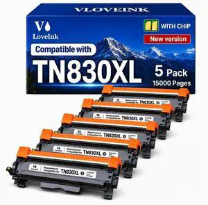 Replacement for TN830XL TN830 Toner Cartridge High Yield 5 Black Replacement for TN830XL TN830 Toner Cartridge High Yield 5 Black