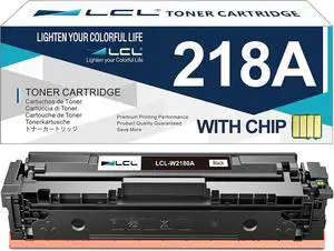 LCL 218A Black Toner Cartridge with Chip Replacement for HP 218A W2180A Black Toner Cartridge for HP Color LaserJet Pro MFP 3301cdw 3301sdw 3301fdw Color LaserJet Pro 3201dw Printer (1-Pack ) LCL 218A Black Toner Cartridge with Chip Replacement for HP 218A W2180A Black Toner Cartridge for HP Color LaserJet Pro MFP 3301cdw 3301sdw 3301fdw Color LaserJet Pro 3201dw Printer (1-Pack )