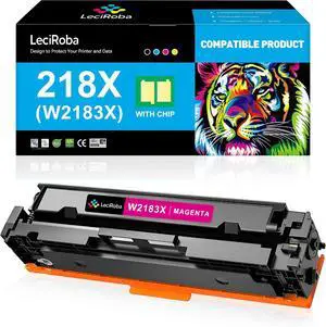 LeciRoba Compatible 218X Magenta High Yield Toner Cartridge Replacement for HP 218X W2183X 218A W2183A for HP Color LaserJet Pro MFP 3301fdw 3301cdw 3301sdw 3201dw Printer (with Chip) LeciRoba Compatible 218X Magenta High Yield Toner Cartridge Replacement for HP 218X W2183X 218A W2183A for HP Color LaserJet Pro MFP 3301fdw 3301cdw 3301sdw 3201dw Printer (with Chip)