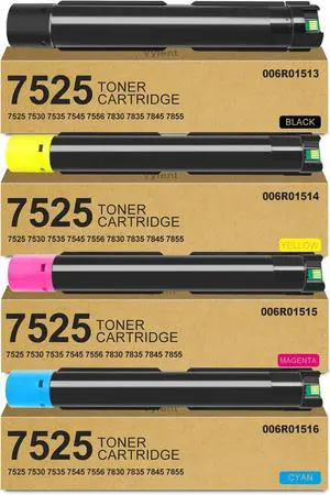 Vylent WorkCentre 7525 Toner Cartridge for 7525 Printer High Yield 4-Pack Vylent WorkCentre 7525 Toner Cartridge for 7525 Printer High Yield 4-Pack