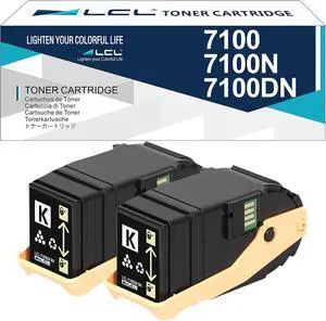 LCL 7100 Black High Capacity Toner Cartridge Replacement for Xerox 106R02605 for Xerox Phaser 7100 7100DN 7100N Printer (2-Pack) LCL 7100 Black High Capacity Toner Cartridge Replacement for Xerox 106R02605 for Xerox Phaser 7100 7100DN 7100N Printer (2-Pack)