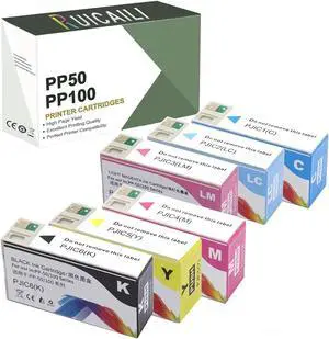 Compatible PP-50 PP-100 PP50 PP100 Ink Cartridge PJIC1 PJIC2 PJIC3 PJIC4 PJIC5 PJIC6 use with Discproducer PP-50 PP-50BD PP-100N PP-100IIBD PP-100II PP-100AP Printer, 6 Pack Compatible PP-50 PP-100 PP50 PP100 Ink Cartridge PJIC1 PJIC2 PJIC3 PJIC4 PJIC5 PJIC6 use with Discproducer PP-50 PP-50BD PP-100N PP-100IIBD PP-100II PP-100AP Printer, 6 Pack
