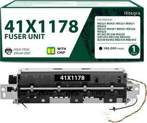 Remanufactured 41X1178 Fuser Unit Assembly 110V with New Chip Remanufactured 41X1178 Fuser Unit Assembly 110V with New Chip
