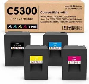 C5300 Toner Cartridge 4-Pack for Ricoh Pro C5300 C5310 C5300s C5310s Printers Compatible Replacement 828597 828600 828598 828599 (BK/C/M/Y) C5300 Toner Cartridge 4-Pack for Ricoh Pro C5300 C5310 C5300s C5310s Printers Compatible Replacement 828597 828600 828598 828599 (BK/C/M/Y)