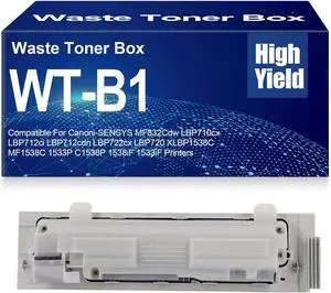 Compatible WT-B1 Waste Toner Cartridge Box Container for Canon-SENSYS MF832Cdw LBP710cx LBP712cdn LBP722cx LBP720 XLBP1538C MF1538C 1533P C1538P 1538iF 1533iF Printers,WTB1-1PC Compatible WT-B1 Waste Toner Cartridge Box Container for Canon-SENSYS MF832Cdw LBP710cx LBP712cdn LBP722cx LBP720 XLBP1538C MF1538C 1533P C1538P 1538iF 1533iF Printers,WTB1-1PC