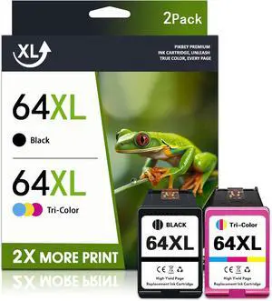 64XL Ink Cartridges Black Color Combo Pack Replacement for HP Ink 64 64XL Ink Cartridges Black Color Combo Pack Replacement for HP Ink 64