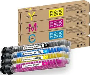 MasaiMara IM C4500 IM C5500 IM C6000 842279 842282 842281 842280 Compatible Toner Cartridges Replacement for Ricoh Savin Lanier IM C4500 IM C5500 IM C6000 Printer (Black Cyan Magenta Yellow, 4-Pack) MasaiMara IM C4500 IM C5500 IM C6000 842279 842282 842281 842280 Compatible Toner Cartridges Replacement for Ricoh Savin Lanier IM C4500 IM C5500 IM C6000 Printer (Black Cyan Magenta Yellow, 4-Pack)