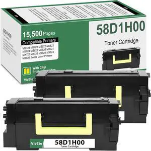 58D1H00 Black High Yield Toner with New Chip MS823 MS822 Toner 58D1000 Ink 58D1H00 Black High Yield Toner with New Chip MS823 MS822 Toner 58D1000 Ink