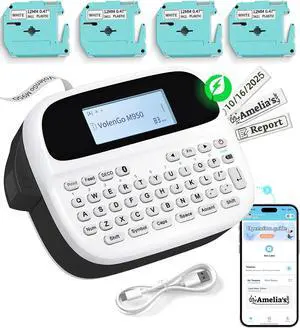 M950 Label Maker Machine with Tapes, Rechargeable Backlit Label Maker 12mm M950 Label Maker Machine with Tapes, Rechargeable Backlit Label Maker 12mm