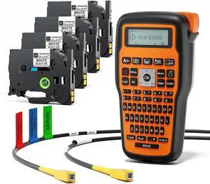 Vixic Label Maker Machine with Tapes, E1000 Industrial Cable Wire Labeler Vixic Label Maker Machine with Tapes, E1000 Industrial Cable Wire Labeler