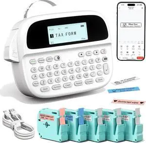 M950 Label Maker Machine with 5 Color Tapes for Home School Supplies M950 Label Maker Machine with 5 Color Tapes for Home School Supplies
