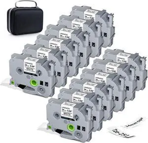 12 Pack Compatible with Brother PTouch 24mm 0.94" Label Maker Tape TZe-251 12 Pack Compatible with Brother PTouch 24mm 0.94" Label Maker Tape TZe-251