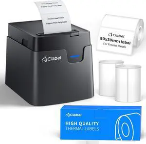 CLABEL 221D Desktop Label Printer with 3 Rolls of 50x30mm Cold-Resistant Labels, 2In Bluetooth Label Maker for Frozen Food, Bakery, Freezer Storage CLABEL 221D Desktop Label Printer with 3 Rolls of 50x30mm Cold-Resistant Labels, 2In Bluetooth Label Maker for Frozen Food, Bakery, Freezer Storage