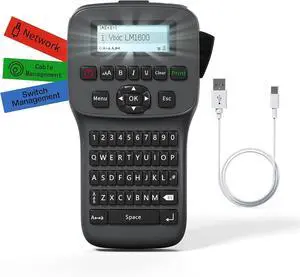 Label Maker Machine with-Tape, Industrial Label Makers Bluetooth, Heat Shrink Label Maker Waterproof-Labels, LM1600 Handheld Labeling Machine Rechargeable Cable Electrician Portable Labeler Backlit Label Maker Machine with-Tape, Industrial Label Makers Bluetooth, Heat Shrink Label Maker Waterproof-Labels, LM1600 Handheld Labeling Machine Rechargeable Cable Electrician Portable Labeler Backlit
