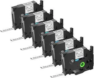 6 Pack HSe-221 Heat Shrink Tube 8.8mm 0.34" Black on White 6 Pack HSe-221 Heat Shrink Tube 8.8mm 0.34" Black on White