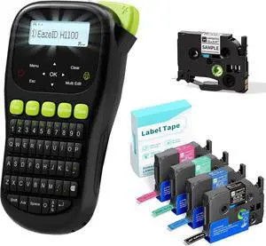 H1100 Labeler with 5PK Color Tapes, Cable Label Maker Waterproof-Labels, Handheld Electric Label Maker with Keyboard, Wire Labeler for Home Office Industrial Warehouse Use, H1100 H1100 Labeler with 5PK Color Tapes, Cable Label Maker Waterproof-Labels, Handheld Electric Label Maker with Keyboard, Wire Labeler for Home Office Industrial Warehouse Use, H1100