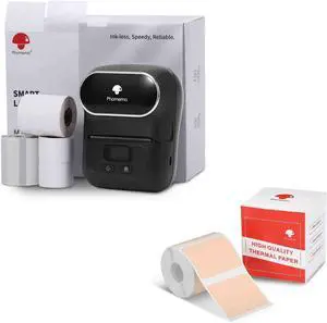 Phomemo Label Maker Set- M110S Bluetooth Thermal Printer for Business, Office, School, Home-use, Clothing Labels, Black Phomemo Label Maker Set- M110S Bluetooth Thermal Printer for Business, Office, School, Home-use, Clothing Labels, Black