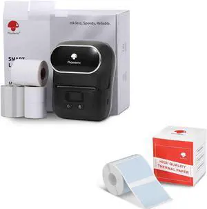 Phomemo Label Maker Set- M110S Bluetooth Thermal Printer for Business, Office, School, Home-use, Clothing Labels, Black Phomemo Label Maker Set- M110S Bluetooth Thermal Printer for Business, Office, School, Home-use, Clothing Labels, Black