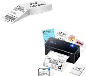 ASprink 2410BT Bluetooth Shipping Label Printer 4x6&100Pcs 4x6 Fold Labels,2026 Upgraded Thermal Label Printer ASprink 2410BT Bluetooth Shipping Label Printer 4x6&100Pcs 4x6 Fold Labels,2026 Upgraded Thermal Label Printer