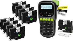Label Maker Machine with 9 Tapes, H1100 Label Maker Waterproof-Labels, Wire Cable Labeler, Handheld Labeling Maker with Backlit-LCD & One-Touch Key, Industrial Office Organization Label Maker Machine with 9 Tapes, H1100 Label Maker Waterproof-Labels, Wire Cable Labeler, Handheld Labeling Maker with Backlit-LCD & One-Touch Key, Industrial Office Organization