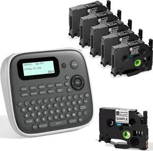 D210S Label Maker Machine with 6PK Tapes, Portable Label Maker with Keyboard, Powered by Type-C, Easy Labeler Machine for School Supplies Office Organization D210S Label Maker Machine with 6PK Tapes, Portable Label Maker with Keyboard, Powered by Type-C, Easy Labeler Machine for School Supplies Office Organization