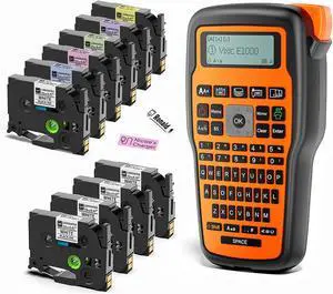 Vixic Label Maker, Labeler Machine with Colored Tapes, Handheld Electric Label Maker with Keyboard, Electrician Labelmaker with Different Fonts & Waterproof Labels for Wire Cable Network Tool Labeling Vixic Label Maker, Labeler Machine with Colored Tapes, Handheld Electric Label Maker with Keyboard, Electrician Labelmaker with Different Fonts & Waterproof Labels for Wire Cable Network Tool Labeling