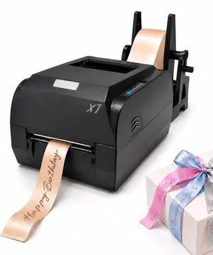 Satin Ribbon Printing Machine with Holder,200 Dpi Ribbon Printer Machine Stain Ribbon Label Printer 150mm/S Supports 50+ Languages, DIY Decorative RibbonSingle Row Satin Ribbon Printing Machine with Holder,200 Dpi Ribbon Printer Machine Stain Ribbon Label Printer 150mm/S Supports 50+ Languages, DIY Decorative RibbonSingle Row