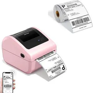 D450BT Bluetooth Shipping Label Printer and 250Pcs Roll Thermal Labels, Wireless Thermal Label Printer for Small Business, Thermal Printer for Shipping Labels D450BT Bluetooth Shipping Label Printer and 250Pcs Roll Thermal Labels, Wireless Thermal Label Printer for Small Business, Thermal Printer for Shipping Labels