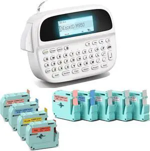M950 Label Maker Machine with 9 Color Tapes, Rechargeable Backlit Label Maker Waterproof-Labels 12mm, Portable Labeler for Home Office School Kitchen, Kids Teachers Daily Organizatio M950 Label Maker Machine with 9 Color Tapes, Rechargeable Backlit Label Maker Waterproof-Labels 12mm, Portable Labeler for Home Office School Kitchen, Kids Teachers Daily Organizatio