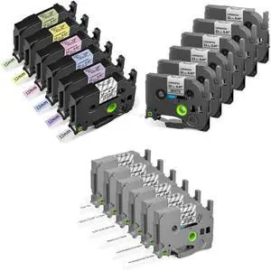18-Pack Label Maker Tape, White + Clear + Pastel Colored Tape Compatible with Brother P-Touch Label Maker 18-Pack Label Maker Tape, White + Clear + Pastel Colored Tape Compatible with Brother P-Touch Label Maker