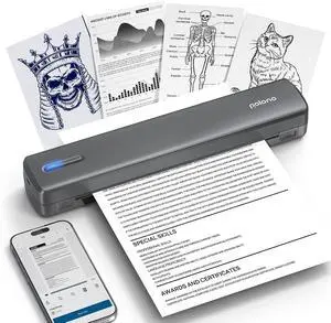 POLONO Portable Printer Wireless for Travel, D810 Bluetooth Thermal Printer Support for 8.5"x11" US Letter, Inkless Compatible with iOS, Android, Laptop for Office, Car and Home, Grey POLONO Portable Printer Wireless for Travel, D810 Bluetooth Thermal Printer Support for 8.5"x11" US Letter, Inkless Compatible with iOS, Android, Laptop for Office, Car and Home, Grey