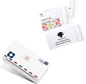 Phomemo M04AS Portable Printer with 80mm White Adhesive Paper Bundle Phomemo M04AS Portable Printer with 80mm White Adhesive Paper Bundle