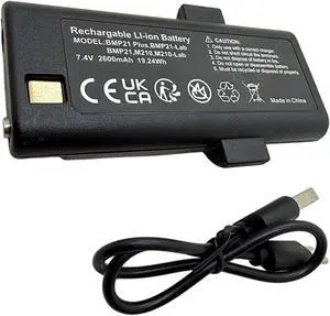 Capacity LiBattery for M210, BMP21Plus, BMP21LAB, BMP21, IDPAL, LABPAL Label Printers Battery Fast Charging Additionally Battery Capacity LiBattery for M210, BMP21Plus, BMP21LAB, BMP21, IDPAL, LABPAL Label Printers Battery Fast Charging Additionally Battery