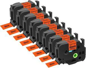 8 Pack Compatible with P-Touch TZe-B61 TZeB61 Black on Fluorescent Orange 36mm 1.4'' Laminated Label Tape Replacement for Ptouch PT-P900 9600 9700PC D800W E800W 9500PC P900W P950NW Makers 8 Pack Compatible with P-Touch TZe-B61 TZeB61 Black on Fluorescent Orange 36mm 1.4'' Laminated Label Tape Replacement for Ptouch PT-P900 9600 9700PC D800W E800W 9500PC P900W P950NW Makers