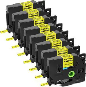 8 Pack HSe-621 Heat Shrink Tube Cable Label Tubing Black on Yellow HSe621 HS621 0.34inch (8.8mm) x 4.9ft (1.5m) Compatible for Brother P Touch Maker PT-E300 E500 P710BT P700 P750WVP P900 8 Pack HSe-621 Heat Shrink Tube Cable Label Tubing Black on Yellow HSe621 HS621 0.34inch (8.8mm) x 4.9ft (1.5m) Compatible for Brother P Touch Maker PT-E300 E500 P710BT P700 P750WVP P900