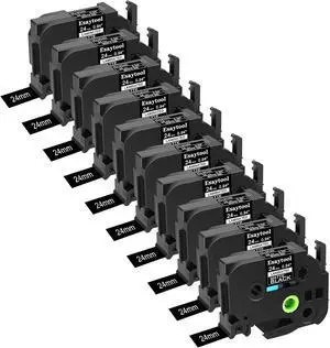 10 X Compatible with P-Touch TZe-MQ355 AZE-MQ355 TZ-MQ355 White on Matt Black 24mm 0.94'' Laminated Label Tape Replacement for Ptouch PT-D600 PT-E500 PT-H500 PT-P710BT PT-1400 Label Maker 10 X Compatible with P-Touch TZe-MQ355 AZE-MQ355 TZ-MQ355 White on Matt Black 24mm 0.94'' Laminated Label Tape Replacement for Ptouch PT-D600 PT-E500 PT-H500 PT-P710BT PT-1400 Label Maker