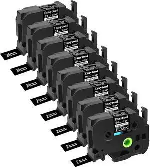 8 X Compatible with P-Touch TZe-MQ355 AZE-MQ355 TZ-MQ355 White on Matt Black 24mm 0.94'' Laminated Label Tape Replacement for Ptouch PT-D600 PT-E500 PT-H500 PT-P710BT PT-1400 Label Maker 8 X Compatible with P-Touch TZe-MQ355 AZE-MQ355 TZ-MQ355 White on Matt Black 24mm 0.94'' Laminated Label Tape Replacement for Ptouch PT-D600 PT-E500 PT-H500 PT-P710BT PT-1400 Label Maker
