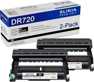 2-Pack Black DR720 Drum Unit: Compatible DR720 DR-720 Replacement for Brother HL-6180DW HL-6180DWT MFC-8950DW MFC-8950DWT Printer 2-Pack Black DR720 Drum Unit: Compatible DR720 DR-720 Replacement for Brother HL-6180DW HL-6180DWT MFC-8950DW MFC-8950DWT Printer