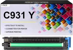 C931 Imaging Drum Unit with Chip Replacement for OKI C931 45103728 45103727 45103726 45103725, for Color LaserJet OKI C911dn C931dn C931e C941dn C941e Printer, (1 Yellow, 40000 Pages) C931 Imaging Drum Unit with Chip Replacement for OKI C931 45103728 45103727 45103726 45103725, for Color LaserJet OKI C911dn C931dn C931e C941dn C941e Printer, (1 Yellow, 40000 Pages)