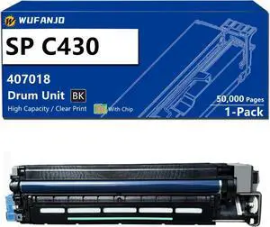 SP C430 Drum Unit Replacement for 407018 407019 Drum Cartridge Compatible for Ricoh Aficio SP C430DN SP C431DN SP C435DN SP C440DN Printer, High-Yield 50,000 Pages with Chip Black-1 Pack SP C430 Drum Unit Replacement for 407018 407019 Drum Cartridge Compatible for Ricoh Aficio SP C430DN SP C431DN SP C435DN SP C440DN Printer, High-Yield 50,000 Pages with Chip Black-1 Pack