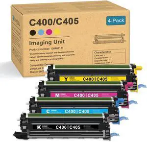 Versalink C400/C405 Drum Cartridge Kit - 4 Pack C400/C405 Drum Unit (BK/C/M/Y) 108R01121 Drum Cartridge Replacement for Xerox VersaLink C400 C405 Phaser 6600 WorkCentre 6655 6605 Printer Versalink C400/C405 Drum Cartridge Kit - 4 Pack C400/C405 Drum Unit (BK/C/M/Y) 108R01121 Drum Cartridge Replacement for Xerox VersaLink C400 C405 Phaser 6600 WorkCentre 6655 6605 Printer