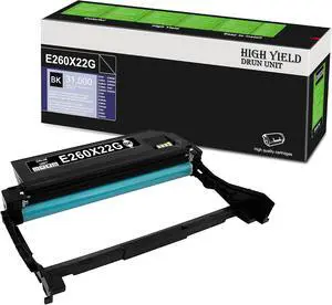 E260 (E260X22G) Black Drum Unit, Compatible 1 Pack E260X22G Replacement for Lexmark E260X22G for E260 E260d E260dn E260dt E360 E360d E360dt E460 E460d E460dn E460dtn E460dw E462 Printer E260 (E260X22G) Black Drum Unit, Compatible 1 Pack E260X22G Replacement for Lexmark E260X22G for E260 E260d E260dn E260dt E360 E360d E360dt E460 E460d E460dn E460dtn E460dw E462 Printer