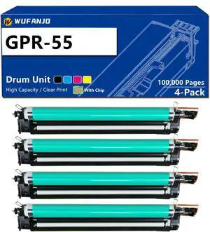 4-Pack Drum Unit for GPR-55 GPR55 Compatible for Canon ImageRUNNER Advance C5535i C5540i C5550i C5560i 6000iI C5735i C5740i C5750i C5760i Printer, High-Yield 100,000 Pages 4-Pack Drum Unit for GPR-55 GPR55 Compatible for Canon ImageRUNNER Advance C5535i C5540i C5550i C5560i 6000iI C5735i C5740i C5750i C5760i Printer, High-Yield 100,000 Pages