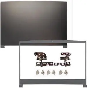 Replacement for MSI 15 Thin A15 MS-16R8 16RK Laptop LCD Back Cover Top Lid + LCD Front Bezel Cover + Screen Hinge Hinges Replacement for MSI 15 Thin A15 MS-16R8 16RK Laptop LCD Back Cover Top Lid + LCD Front Bezel Cover + Screen Hinge Hinges