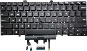 Replacement Laptop Keyboard for Dell Latitude 7300 Black US United States Edition Replacement Laptop Keyboard for Dell Latitude 7300 Black US United States Edition