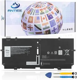 ANTIEE 52TWH Laptop Battery Replacement for Dell XPS 13 7390 2-in-1 Series Notebook P103G P103G001 P103G002 MM6M8 0MM6M8 XX3T7 0XX3T7 51Wh 7.6V 6375mAh ANTIEE 52TWH Laptop Battery Replacement for Dell XPS 13 7390 2-in-1 Series Notebook P103G P103G001 P103G002 MM6M8 0MM6M8 XX3T7 0XX3T7 51Wh 7.6V 6375mAh