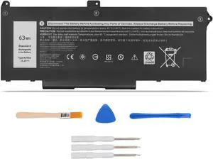 63Wh RJ40G Laptop Battery Replacement for Dell Latitude 15 5520 Latitude 14 5420 Precision 15 3560 Series P137G P137G001 P104F P104F001 M3KCN 75X16 WY9DX 1K2CF M033W WK3F1 4-Cell 63Wh RJ40G Laptop Battery Replacement for Dell Latitude 15 5520 Latitude 14 5420 Precision 15 3560 Series P137G P137G001 P104F P104F001 M3KCN 75X16 WY9DX 1K2CF M033W WK3F1 4-Cell