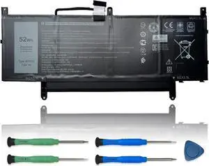 N7HT0 Laptop Battery Replacement for Dell Latitude 9510 2-in-1 Latitude 9510 9520 P94F P95F P95F001 Series TVKGH V5K68 N2NLL HYMNG 08NFC7 N2NLL N7HTO 0PKW00 089GNG 0HYMNG 7.6V 52Wh 6500mAh N7HT0 Laptop Battery Replacement for Dell Latitude 9510 2-in-1 Latitude 9510 9520 P94F P95F P95F001 Series TVKGH V5K68 N2NLL HYMNG 08NFC7 N2NLL N7HTO 0PKW00 089GNG 0HYMNG 7.6V 52Wh 6500mAh