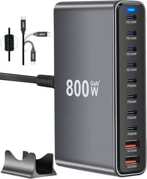 800W USB C Fast Charger Block, Multi-port USB Charging Station, GaN Double 140W PD PPS Port Fast Charging Station for Multiple Devices,Laptop Wall Charger Compatible with MacBook, iPhone 17,iPad etc 800W USB C Fast Charger Block, Multi-port USB Charging Station, GaN Double 140W PD PPS Port Fast Charging Station for Multiple Devices,Laptop Wall Charger Compatible with MacBook, iPhone 17,iPad etc
